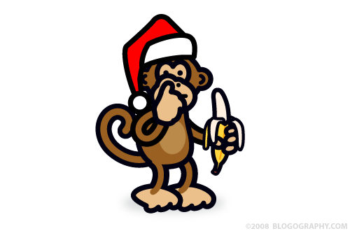 christmas monkey clipart free - photo #20