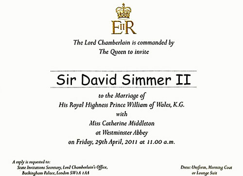 royal wedding invitation font. attend the Royal Wedding