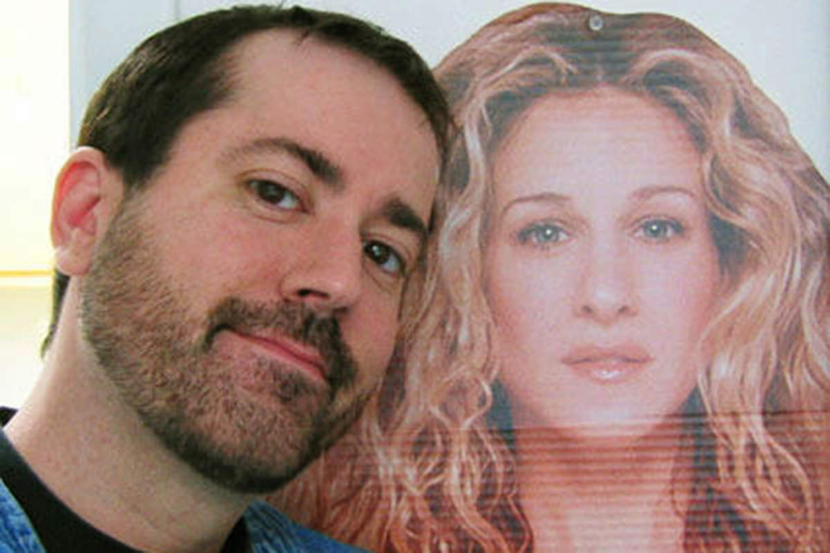 Me With a Cardboard Standee of Sarah Jessica Parker