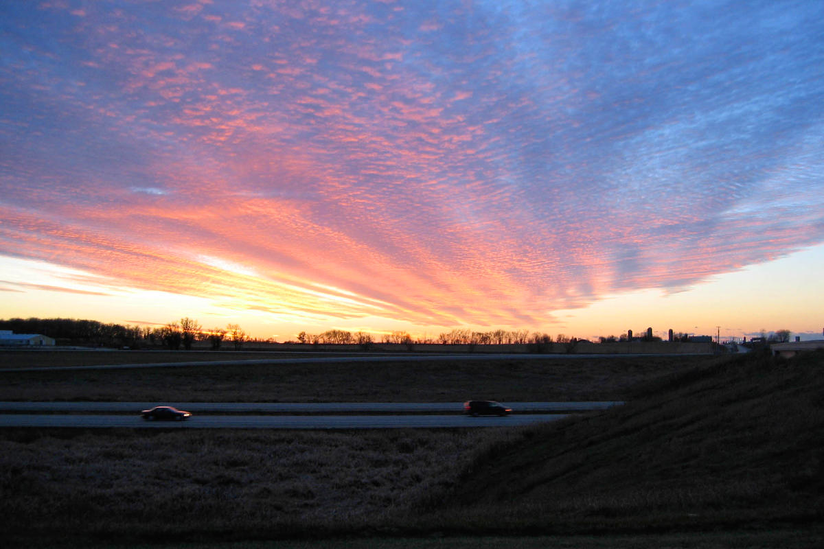 Pretty sunset in Lomira, Wisconsin.