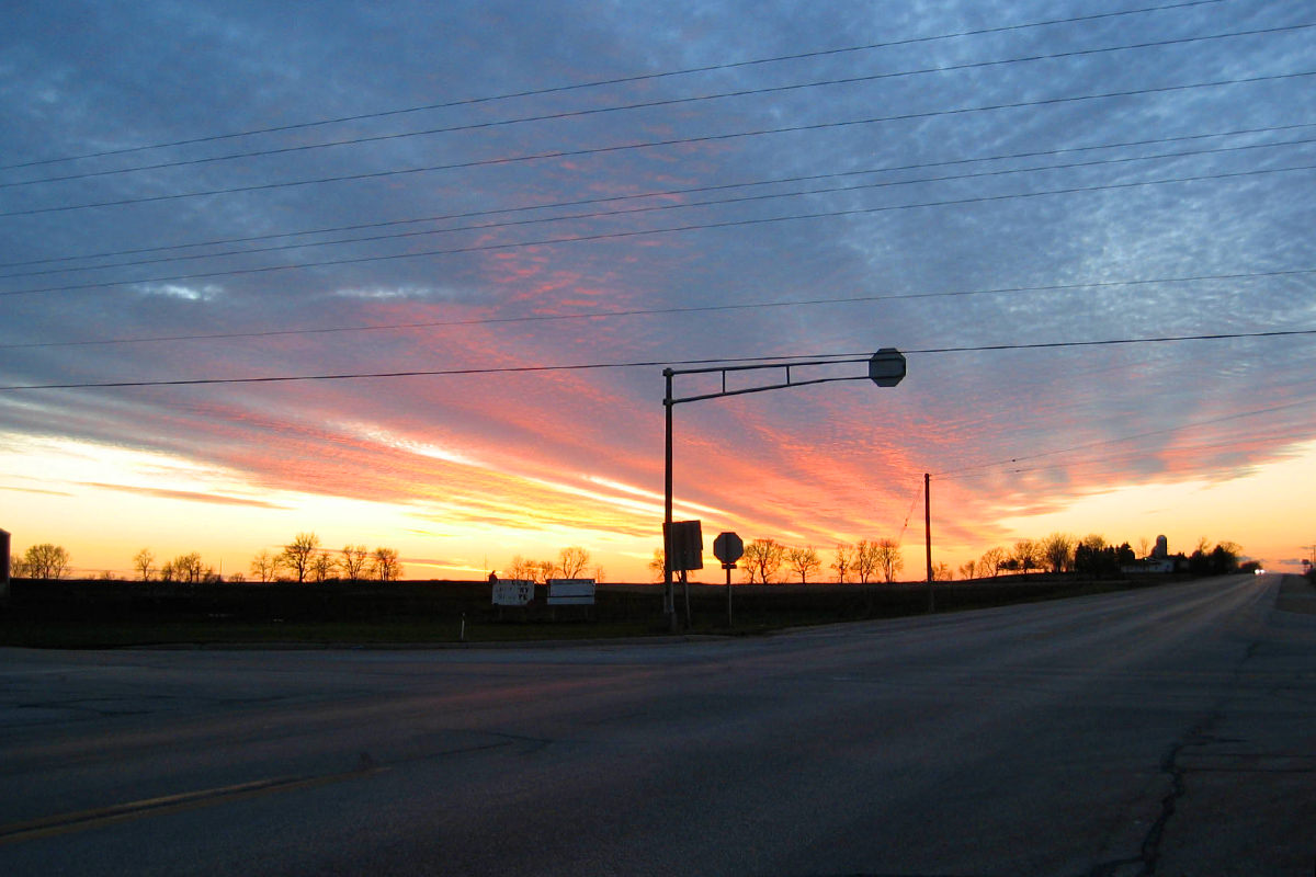 Pretty sunset in Lomira, Wisconsin.