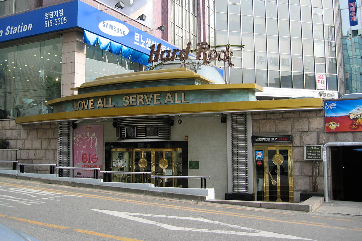 Hard Rock Cafe in Seoul, Korea.