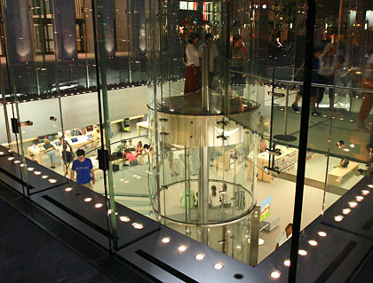 NYC Apple Store at Night