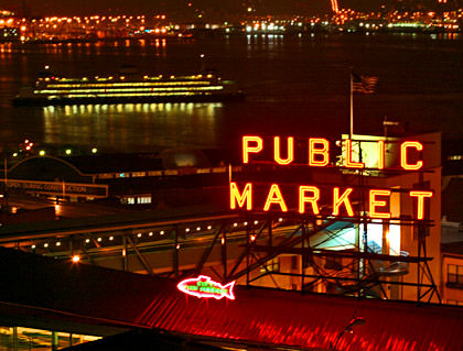 Pike Place Market at Night