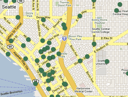 Seattle Starbucks Map