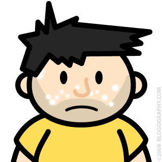 DAVETOON: Lil' Dave with white splotches.