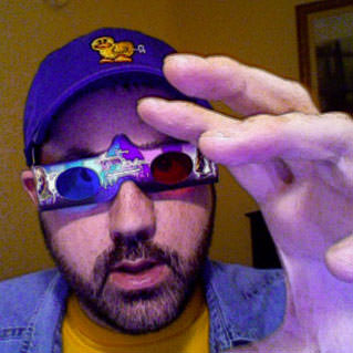 Dave rocking a pair of Hannah Montana 3-D glasses hotness!