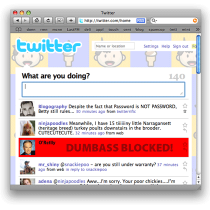 O'Reilly Dumbass Twitter Blockage