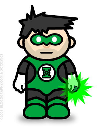 DAVETOON: Lil' Dave dressed as Green Lantern.