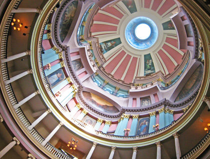 Interior of the Old Courthouse Dome.
