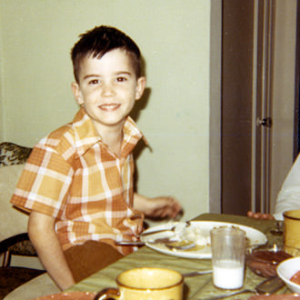 Young Davy Eating Dinner