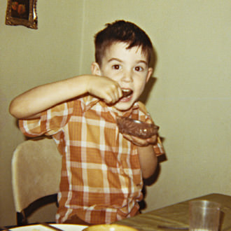 Young Davy Eats Chocolate Pudding