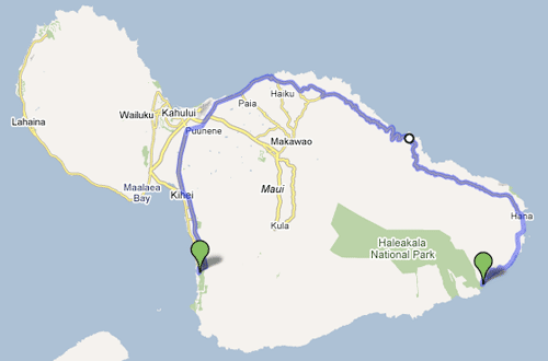 Google Hana Highway Map