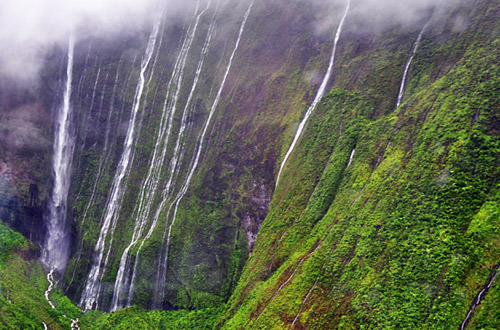 Helicopter View: Crater Waterfalls