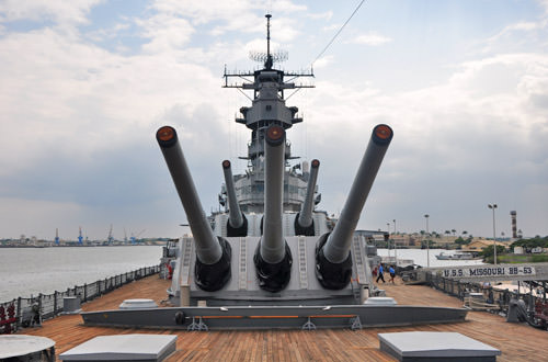 The USS Missouri Guns