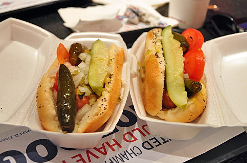 Dueling Veggie Chicago Hot Dogs!