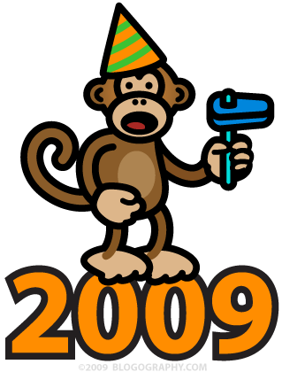 DAVETOON: Bad Monkey Celebrating 2009