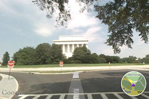 Google Maps Street View: Lincoln Memorial