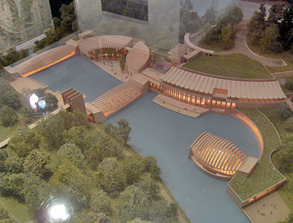 Scale model of the Crystal Bridges Museum