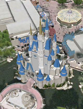 Google Earth Cinderella's Castle