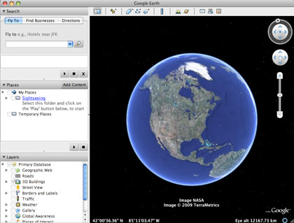 Google Earth Interface