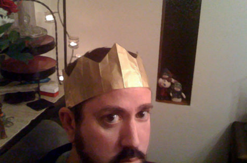 King Dave in his crown.