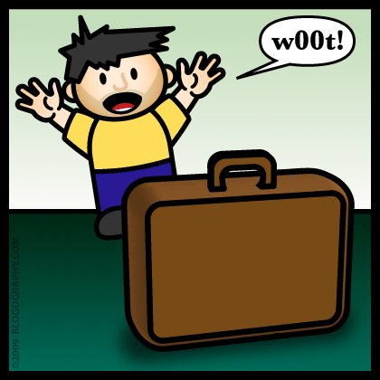 DAVETOON: Lil' Dave finds his suitcase!