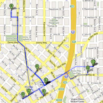 Dave's Walking Map of Seattle