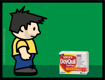 Dayquill box is thinking...