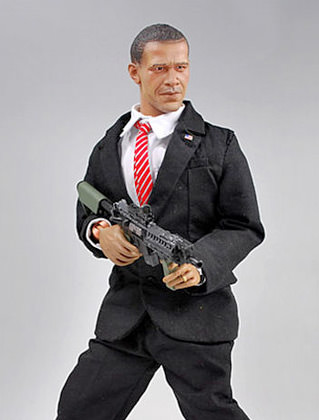 Obama Action Figure: MACHINE GUN!!