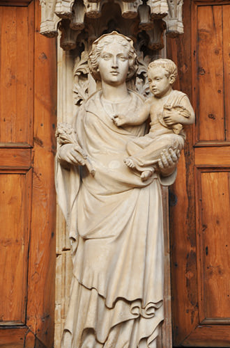 Cathedral Statue of Mary and Jesus