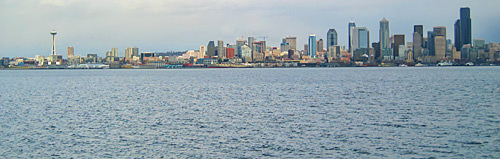 View of Seattle Pano from Alki