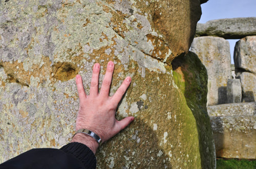 My hand on Stonehenge.