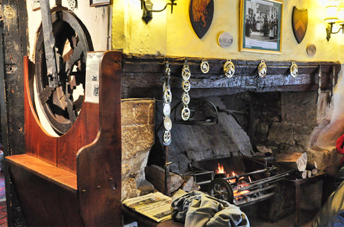 The George Dog Wheel and Fireplace
