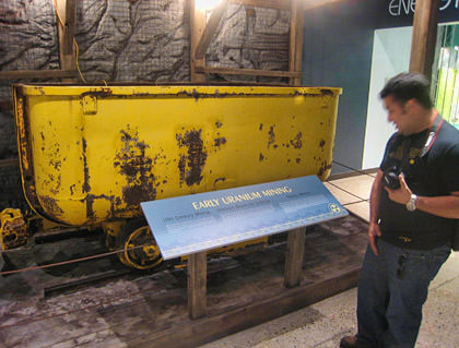 Vahid exposed to a uranium mining car.