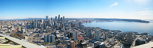 Seattle Panorama Photo from the Space Needle