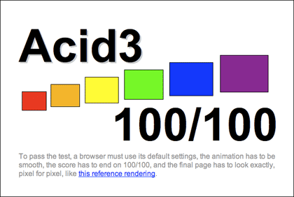 Acid3 in Safari