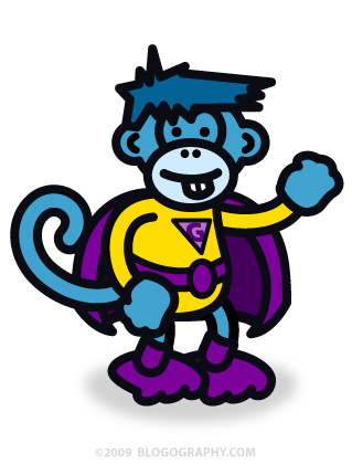 DAVETOON: Bad Monkey dressed as Gleek