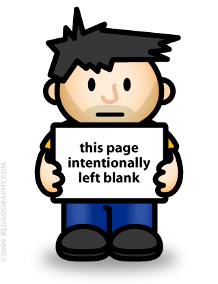 DAVETOON: Lil' Dave's Sign Says This Page Intentionally Left Blank