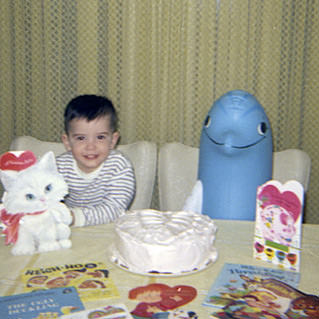 Dave with Blow-Up Dolphin