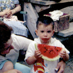 Baby Dave with Watermelon