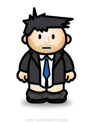 DAVETOON: Lil' Dave in a Suit with Pants Fallen Down