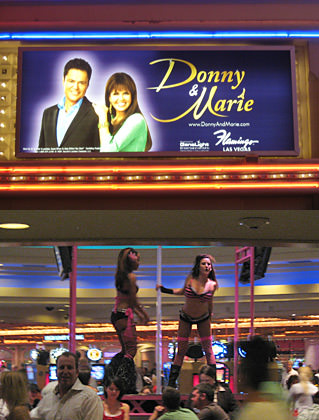 Donny and Marie Play with Pole Dancers