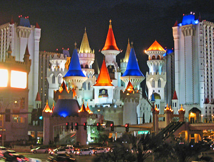 Excalibur Hotel Vegas at Night