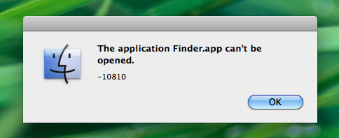 The Finder Can't Be Opened!