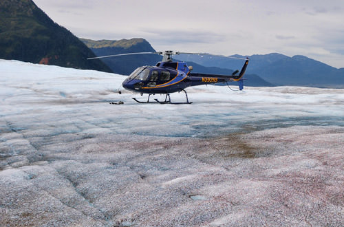Helicopter on the Glacier