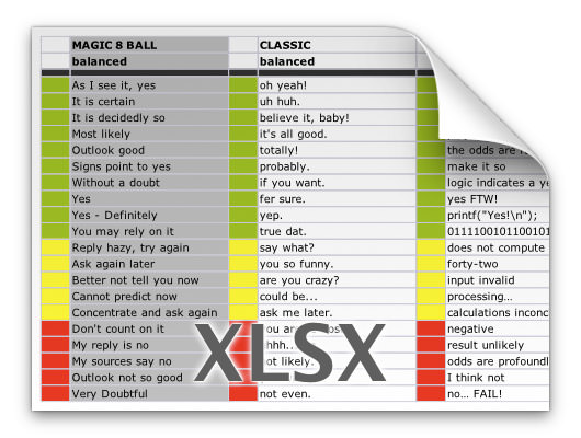 Snow Leopard Excel Document Preview