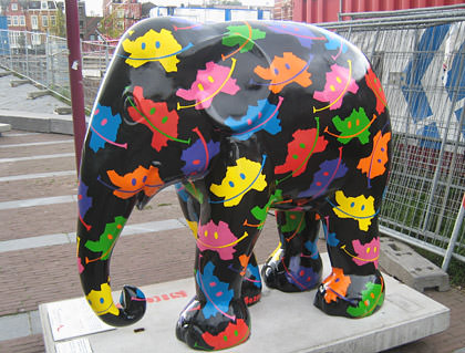 Elephant with monster smileys!