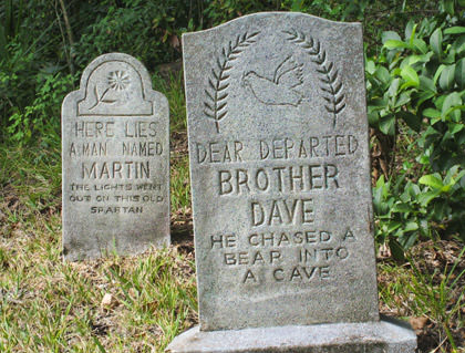 Tombstones at Walt Disney World's Haunted Mansion