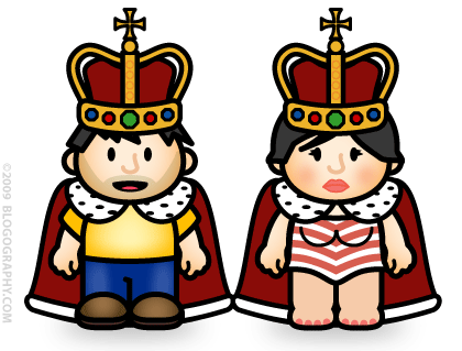 DAVETOON: King Dave and Queen Hilly!